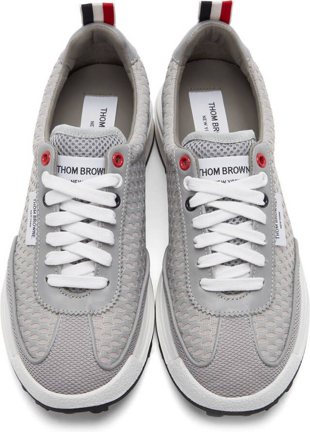 Thom Browne Grey Mesh Tech Runner Sneakers