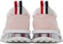 Thom Browne Pink & White Tech Sneakers - Thumbnail 2