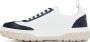 Thom Browne White & Navy Court Sneakers - Thumbnail 3