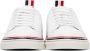 Thom Browne White Leather Tennis Sneakers - Thumbnail 2