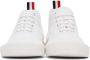 Thom Browne White Mid-Top Heritage Sneakers - Thumbnail 2