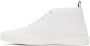 Thom Browne White Mid-Top Heritage Sneakers - Thumbnail 3