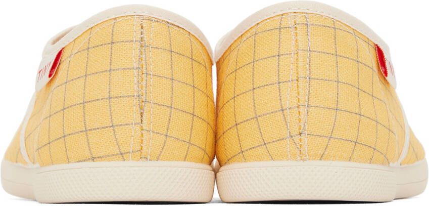 TINYCOTTONS Kids Yellow & Blue Grid Sneakers