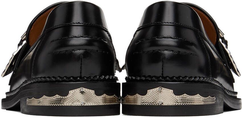 Toga Pulla Black Buckle Loafers