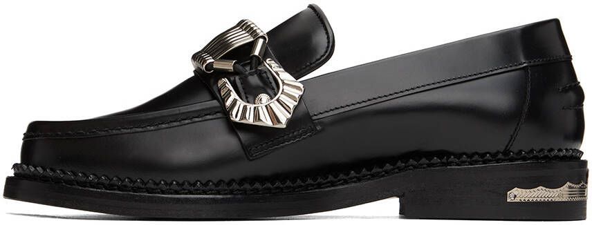 Toga Pulla Black Buckle Loafers