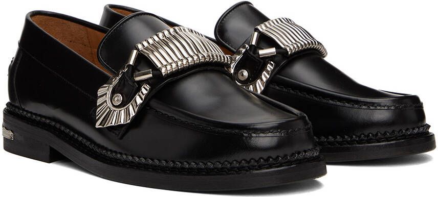 Toga Pulla Black Buckle Loafers