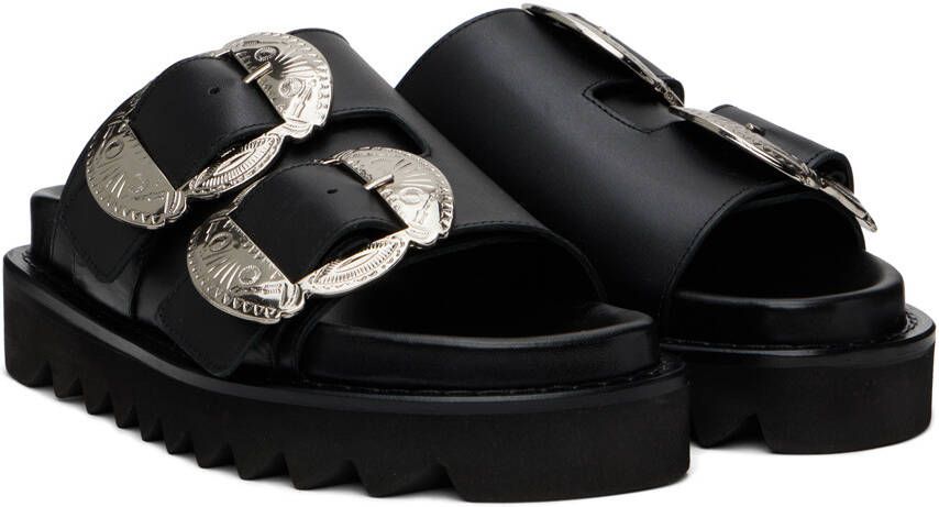 Toga Pulla Black Buckle Sandals