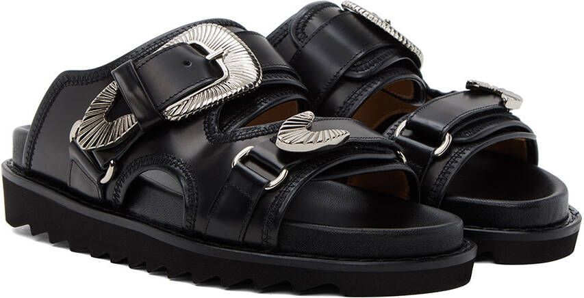 Toga Pulla Black Buckle Sandals