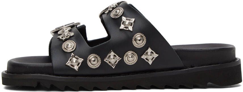 Toga Pulla Black Buckle Sandals