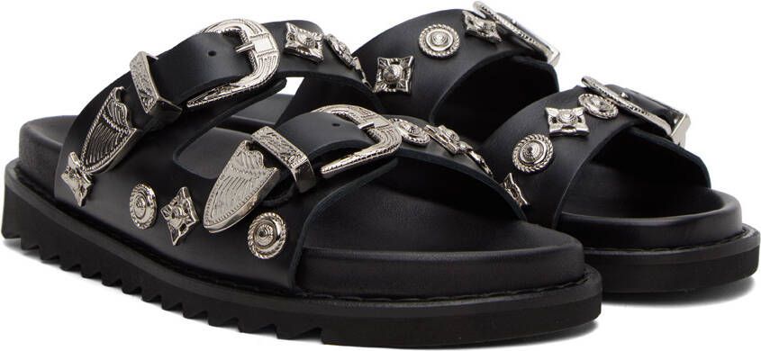 Toga Pulla Black Buckle Sandals