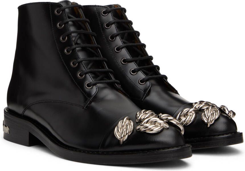 Toga Pulla Black Embellished Ankle Boots