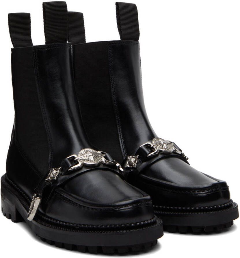 Toga Pulla Black Embellished Chelsea Boots