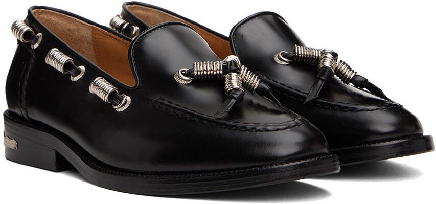 Toga Pulla Black Embellished Loafers