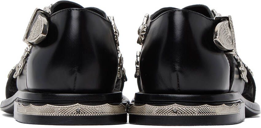 Toga Pulla Black Embellished Sandals