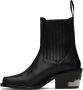 Toga Pulla Black Leather Ankle Boots - Thumbnail 3
