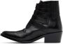 Toga Pulla Black Leather Four Buckle Western Boots - Thumbnail 3