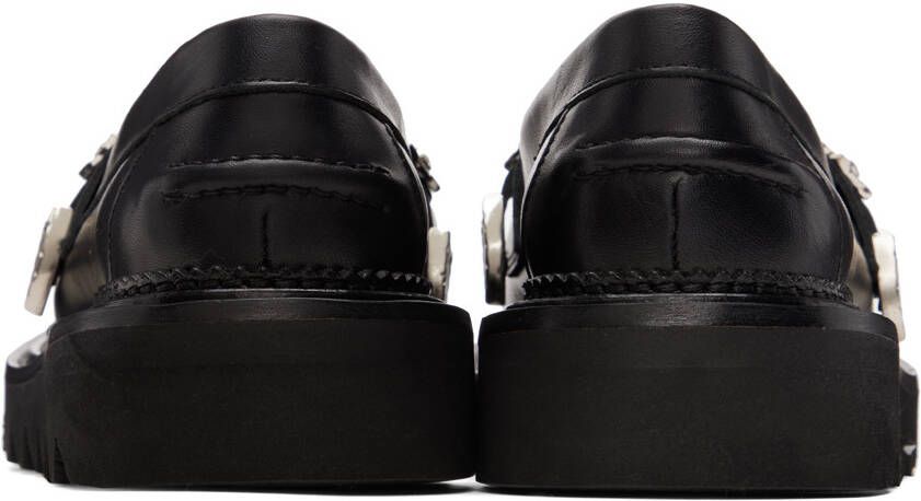 Toga Pulla Black Leather Loafers