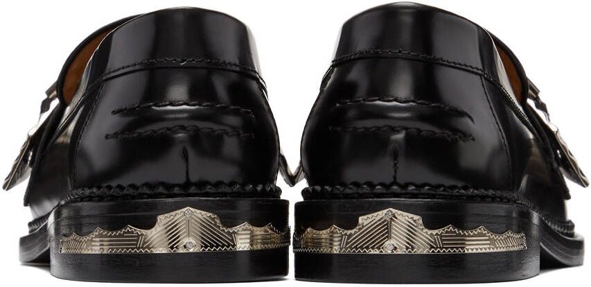 Toga Pulla Black Leather Loafers