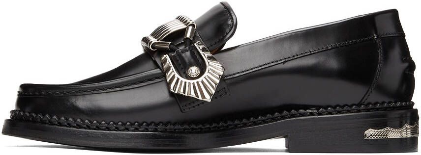 Toga Pulla Black Leather Loafers