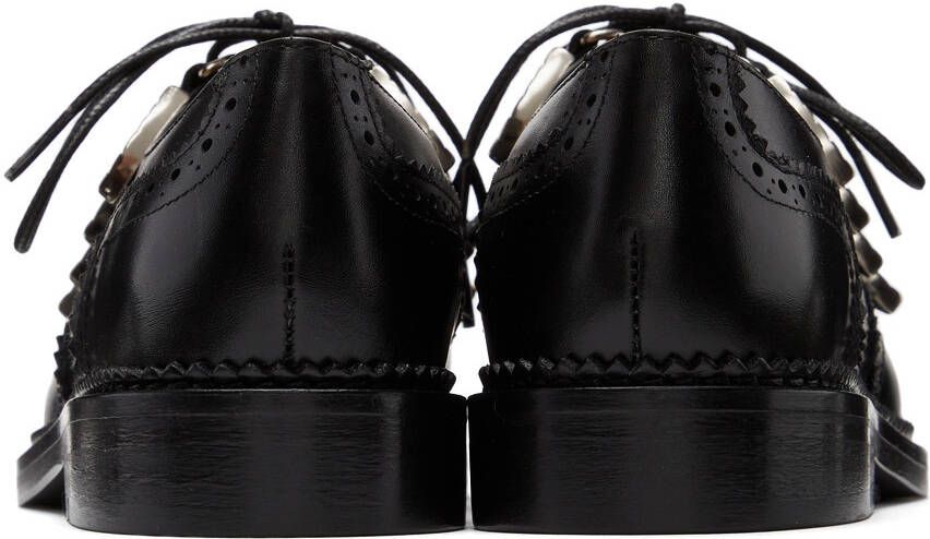 Toga Pulla Black Leather Oxfords