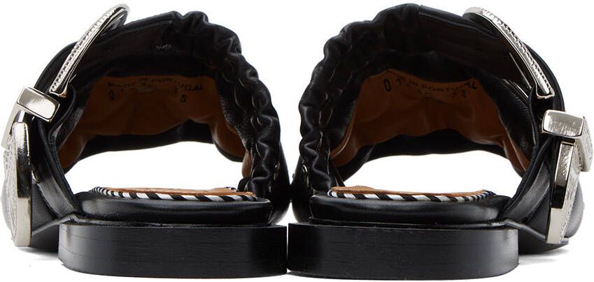 Toga Pulla Black Pin-Buckle Sandals