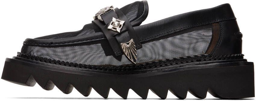 Toga Pulla Black Semi-Sheer Loafers