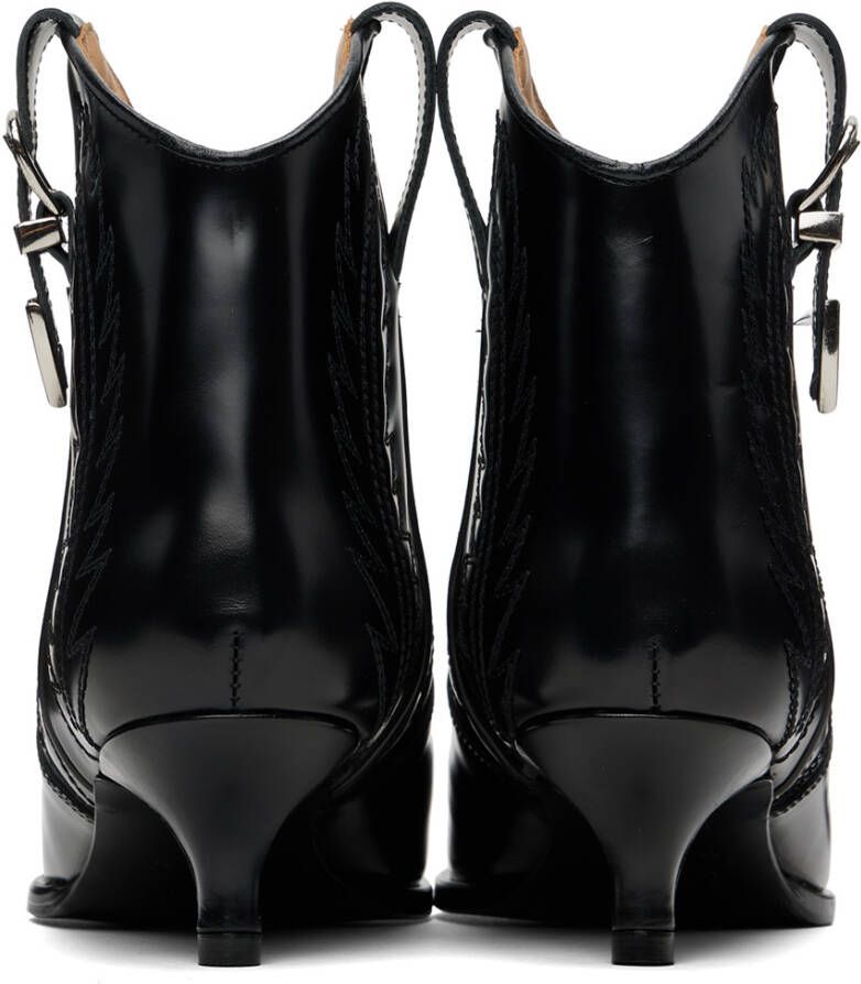 Toga Pulla Black Western Heeled Boots