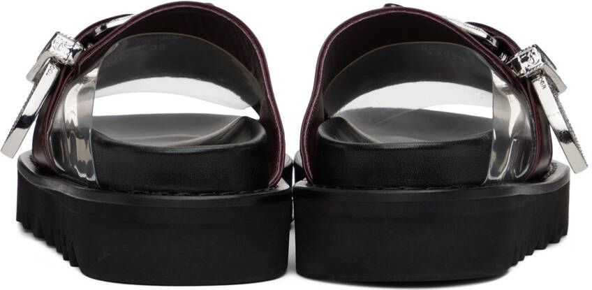 Toga Pulla Burgundy Buckle Sandals