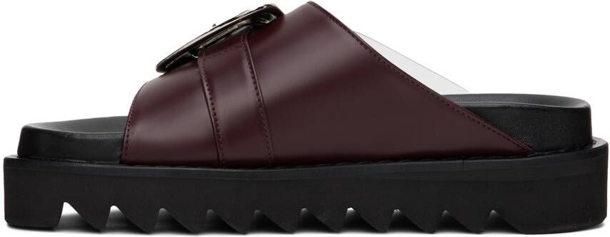 Toga Pulla Burgundy Buckle Sandals