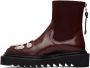 Toga Pulla Burgundy Side Gore Metal Boots - Thumbnail 3