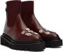 Toga Pulla Burgundy Side Gore Metal Boots - Thumbnail 4