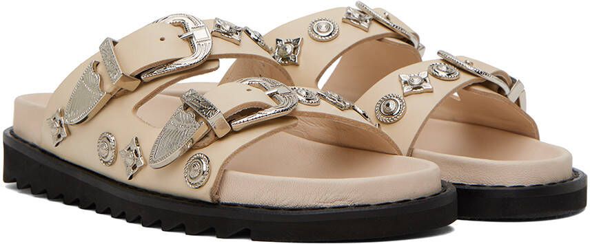 Toga Pulla SSENSE Exclusive Beige Buckle Sandals