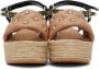 Toga Pulla SSENSE Exclusive Beige Studded Platform Sandals - Thumbnail 2