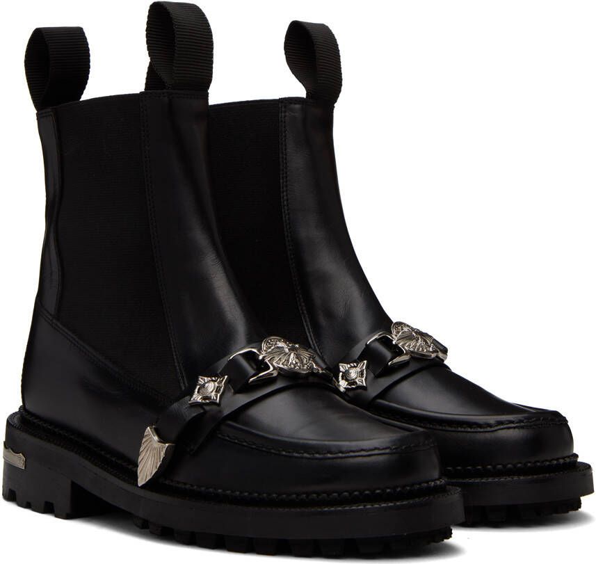 Toga Pulla embellished leather boots - BLACK