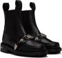 Toga Pulla SSENSE Exclusive Black Embellished Chelsea Boots - Thumbnail 4