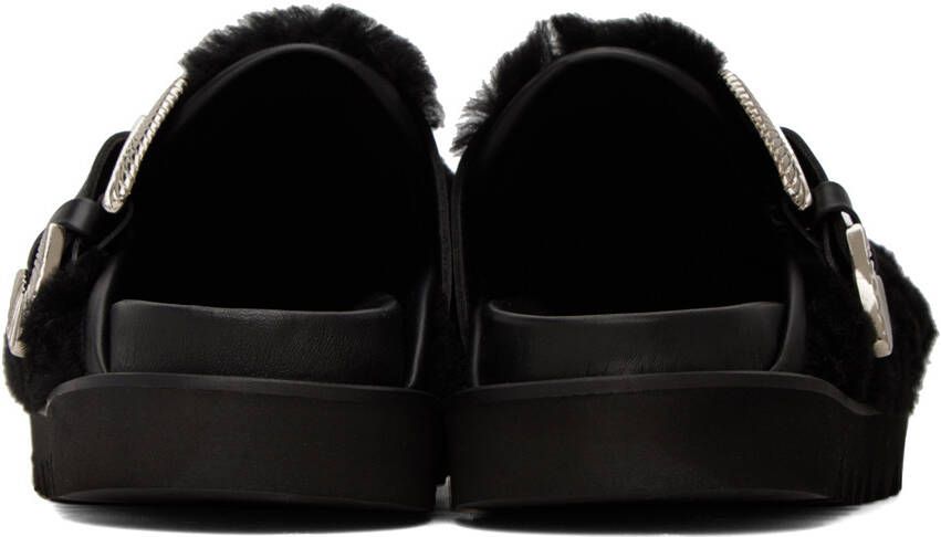 Toga Pulla SSENSE Exclusive Black Faux-Fur Loafers