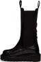 Toga Pulla SSENSE Exclusive Black Leather Mid-Calf Chelsea Boots - Thumbnail 3