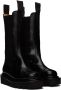 Toga Pulla SSENSE Exclusive Black Leather Mid-Calf Chelsea Boots - Thumbnail 4