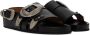 Toga Pulla SSENSE Exclusive Black Oversized Buckle Sandals - Thumbnail 4
