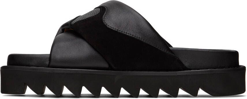 Toga Pulla SSENSE Exclusive Black Platform Flat Sandals