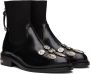 Toga Pulla SSENSE Exclusive Black Polido Ankle Boots - Thumbnail 4