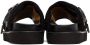 Toga Pulla SSENSE Exclusive Black Suede Cross Strap Sandals - Thumbnail 2