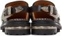 Toga Pulla SSENSE Exclusive Brown Leather Slingback Loafers - Thumbnail 2
