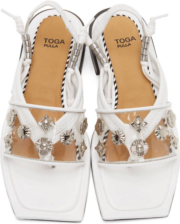 Toga Pulla White Clear Strap Sandals