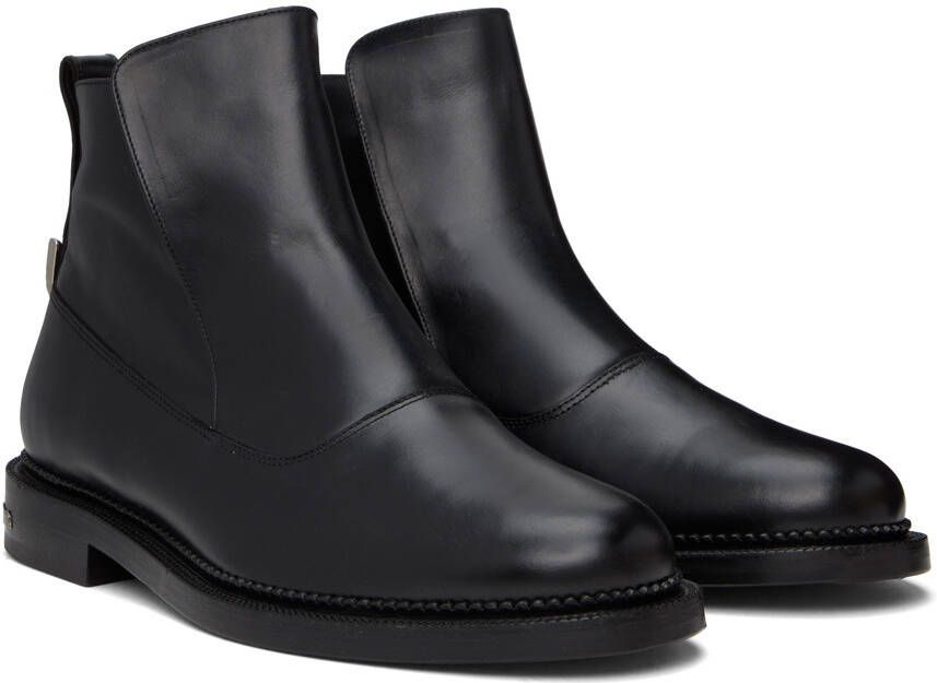 Toga Virilis Black Concealed Gussets Chelsea Boots