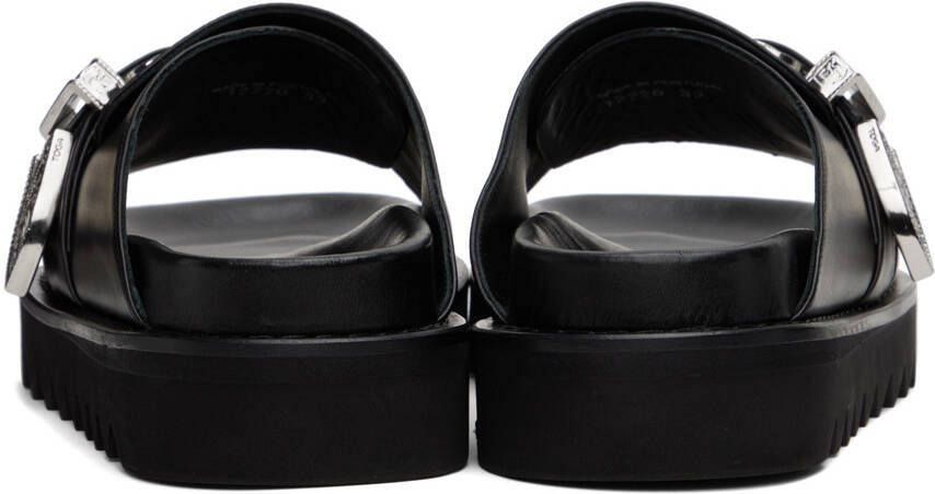 Toga Virilis Black Pin-Buckle Sandals