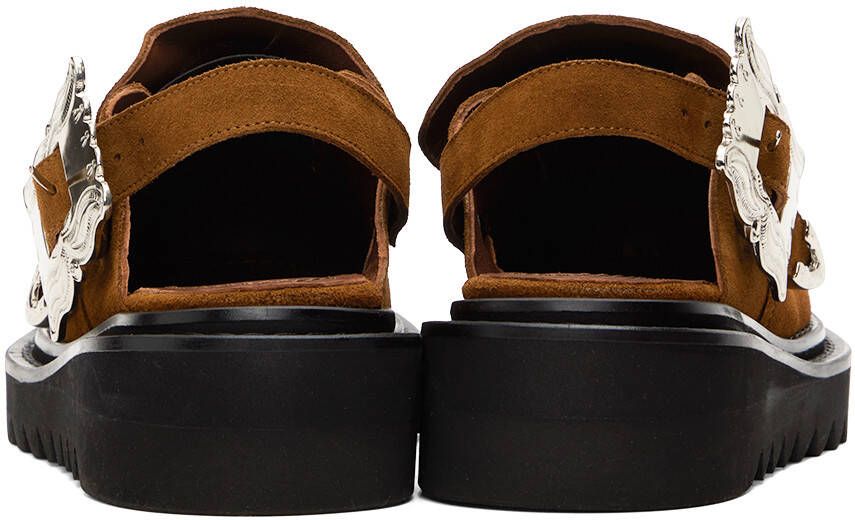 Toga Virilis Brown Pin-Buckle Loafers