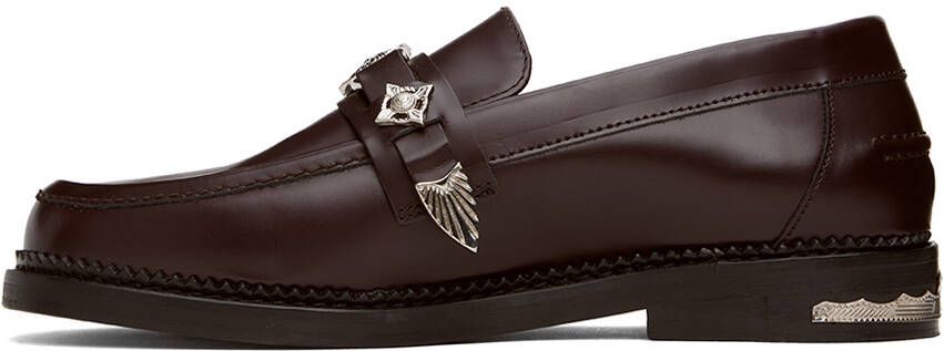 Toga Virilis Burgundy Leather Loafers