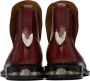 Toga Virilis Red Leather Chelsea Boots - Thumbnail 2