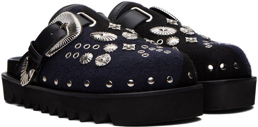Toga Virilis SSENSE Exclusive Black & Navy Studded Loafers